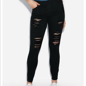 Express Mid Rise Black Jeggings